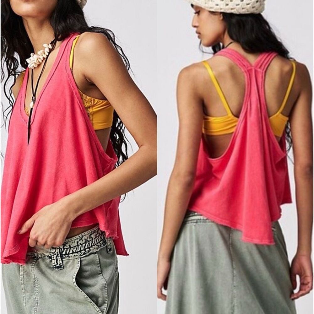 Free people X We The free Women's Karri Swing Tank Top coral XS NEW